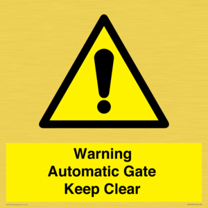 Warning Automatic Gate Keep Clear